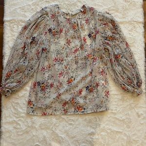 New York & CO Eva Mendes floral blouse size Small